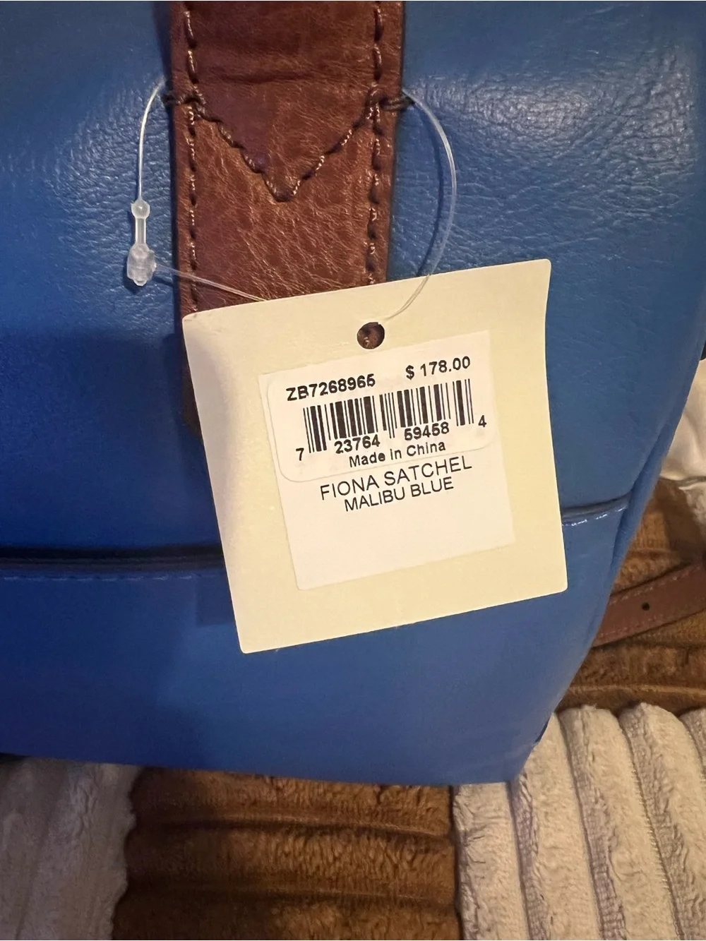 Fossil Fiona Satchel in Malibu Blue NWTS!